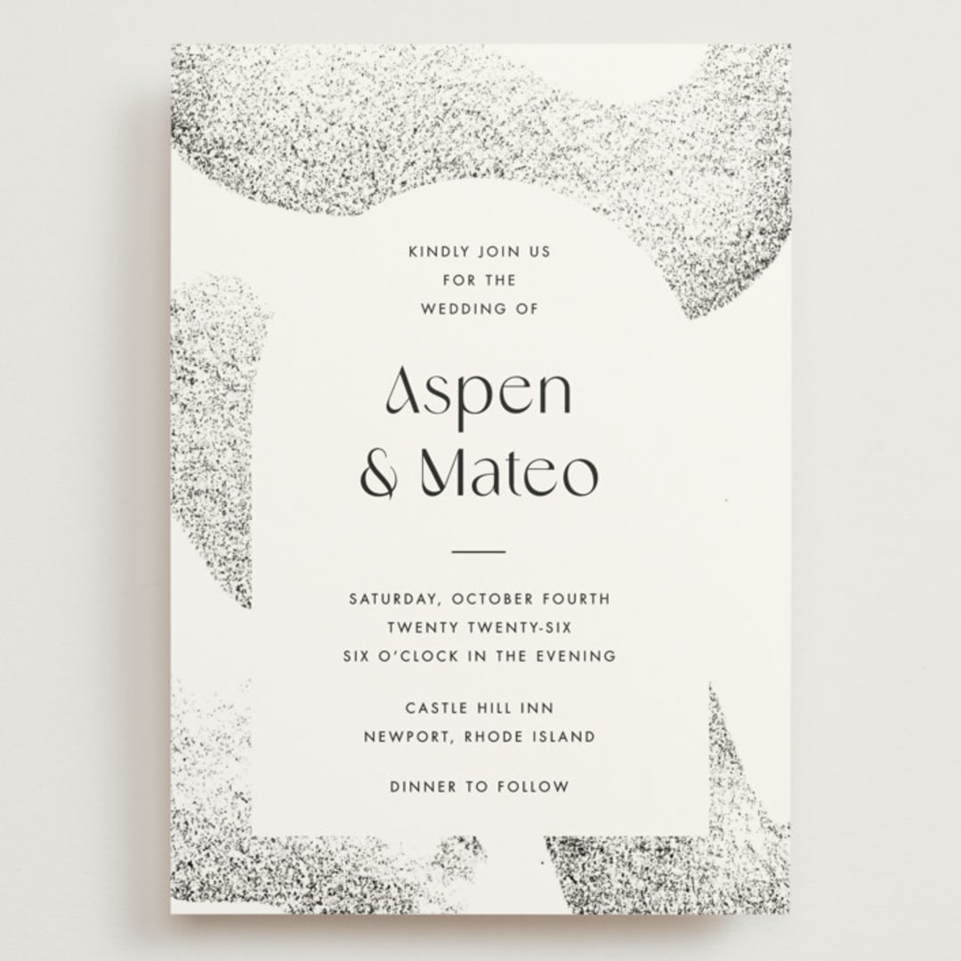"Forever" - Wedding Invitations in Ink by Blustery August - Front