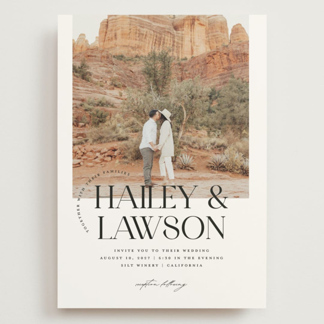 "Photographie" - Wedding Invitations in Noir by Christie Garcia - Front