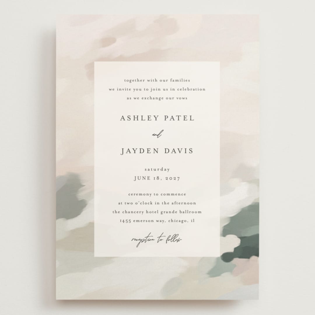 "Vista" - Wedding Invitations in Forest by Melanie Severin - Front