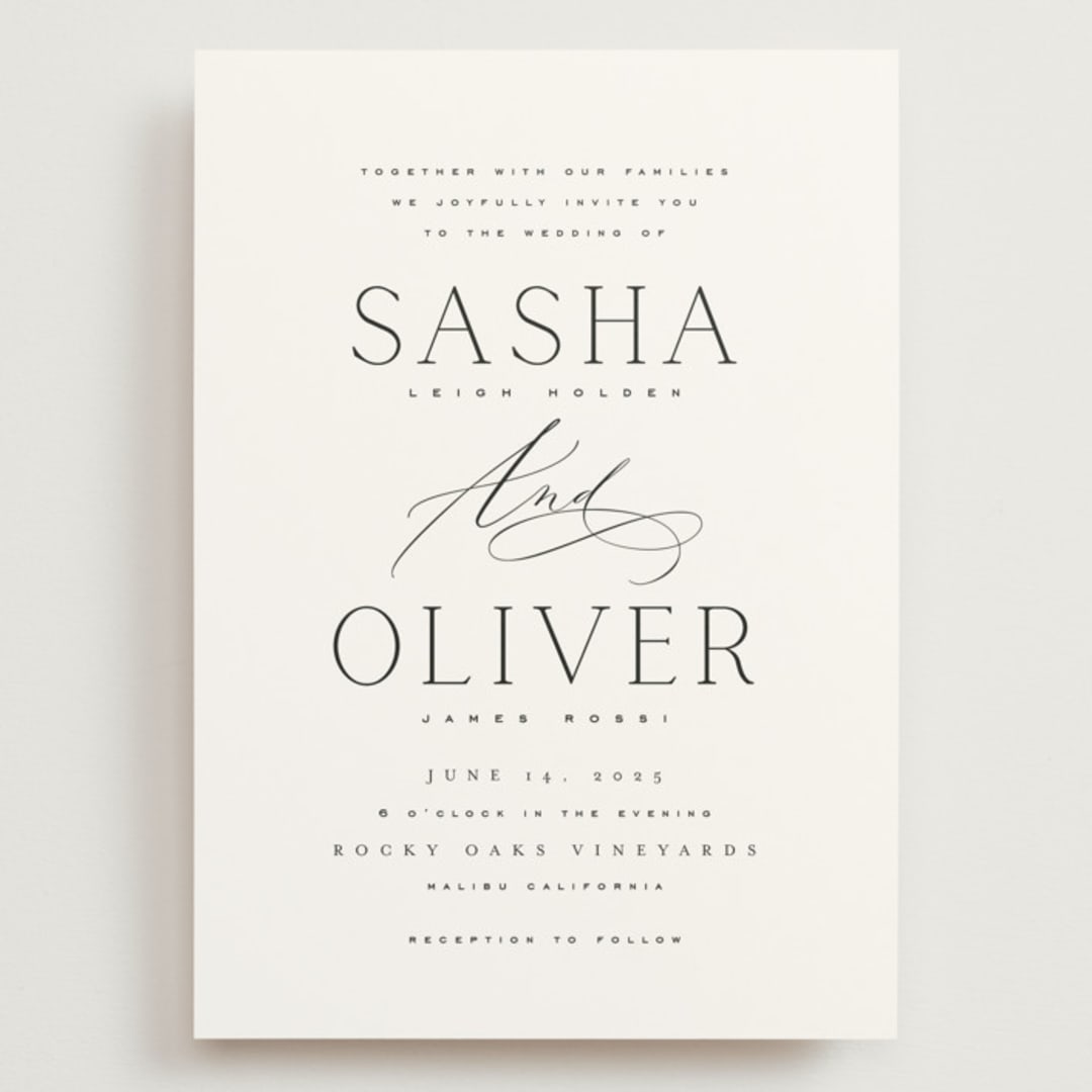 "Ashbury" - Wedding Invitations in Ink by Kristie Kern - Front