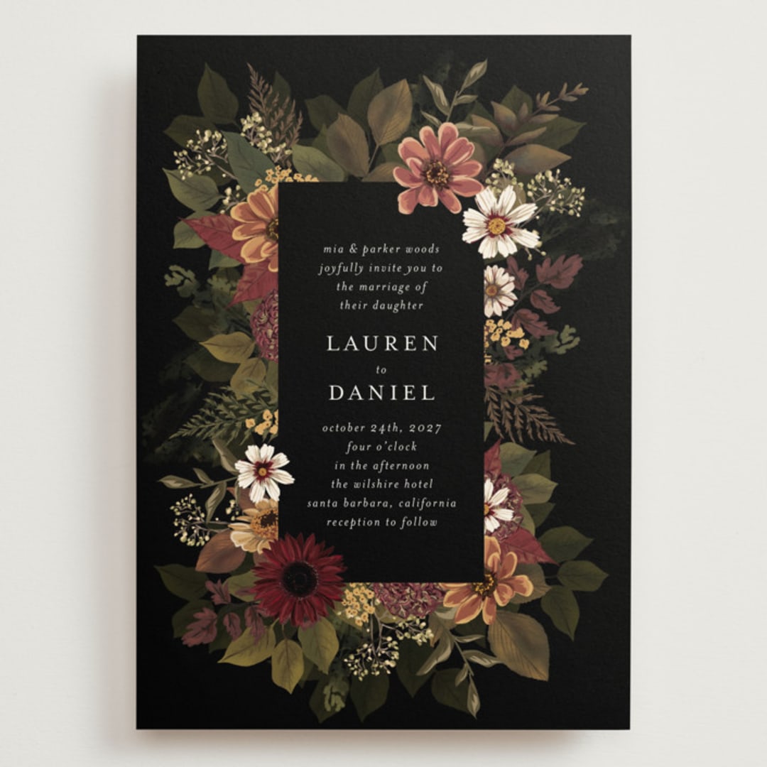"Falling In Love" - Wedding Invitations in Harvest by Susan Moyal - Front