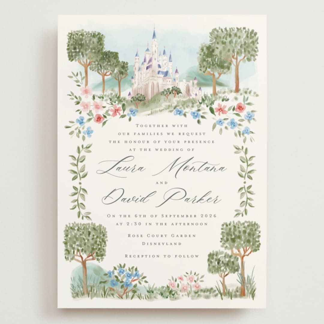 "Disney's Once Upon In a Dream" - Wedding Invitations in Spring by Petra Kern - Front