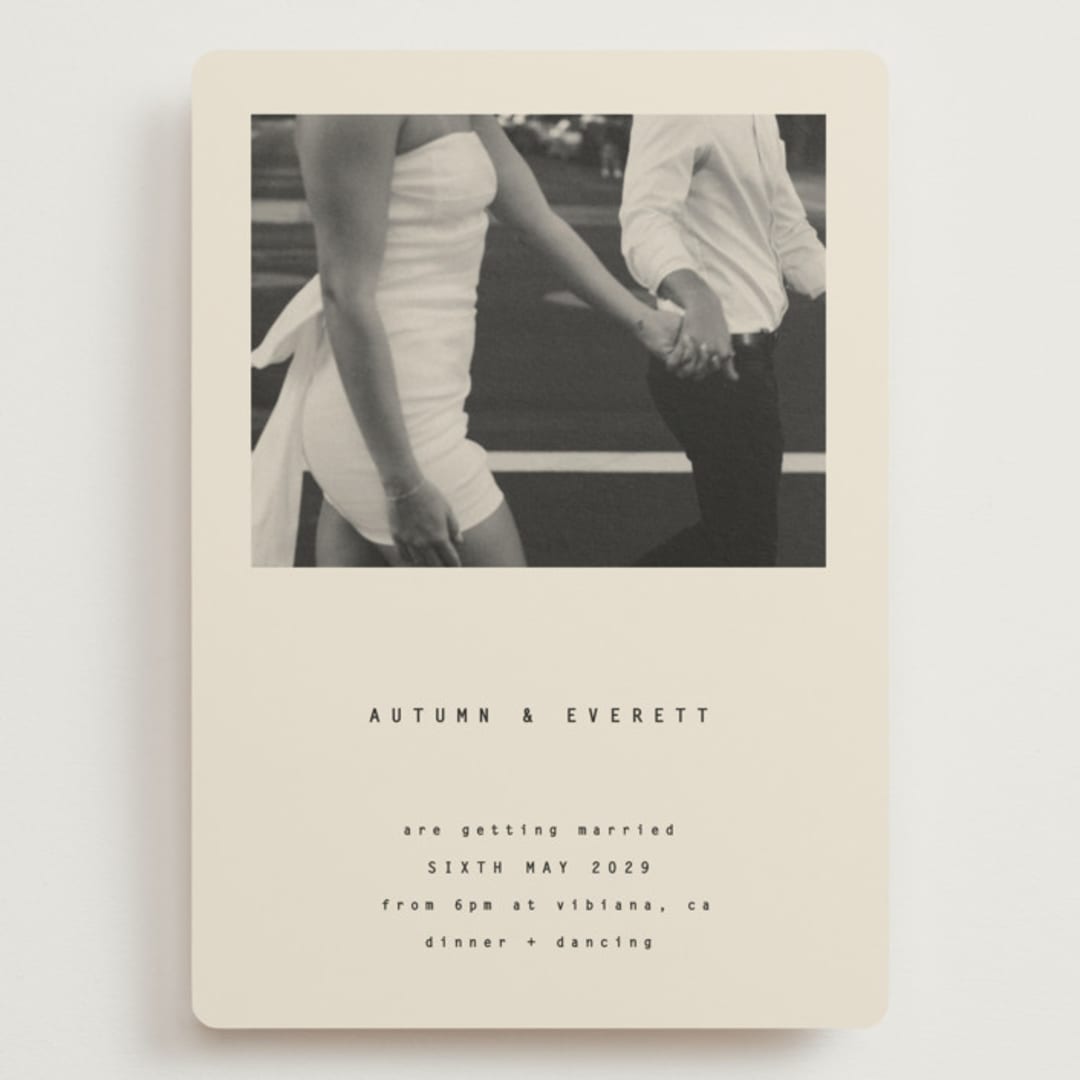 "Nonnette" - Wedding Invitations in Vanilla by Blustery August - Front