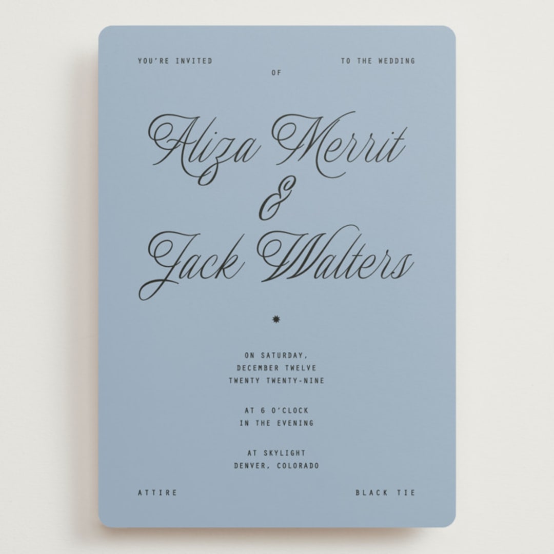 "Cheers" - Wedding Invitations in Sky by Blustery August - Front