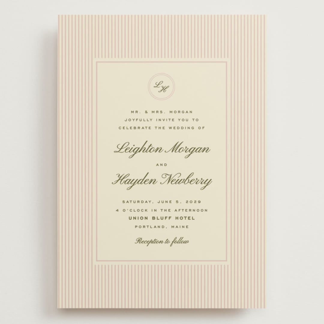 "hayden" - Wedding Invitations in Blush by Ellen Schlegelmilch - Front