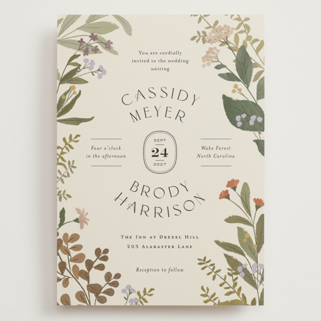 "Ellsworth" - Wedding Invitations in Natural by Jennifer Wick - Front