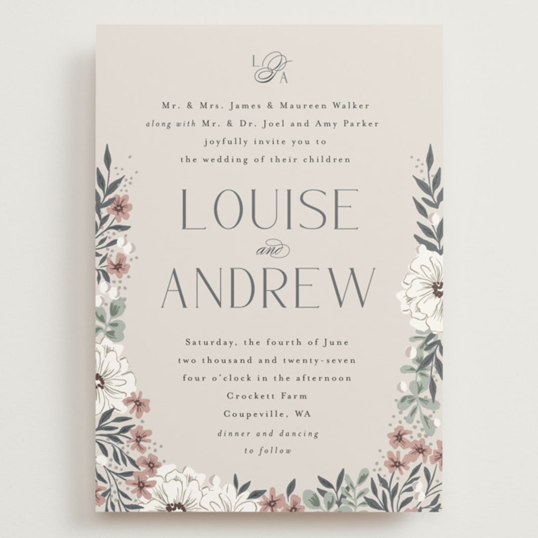 "Illuminated Storybook" - Wedding Invitations in Linen by Alethea and Ruth - Front