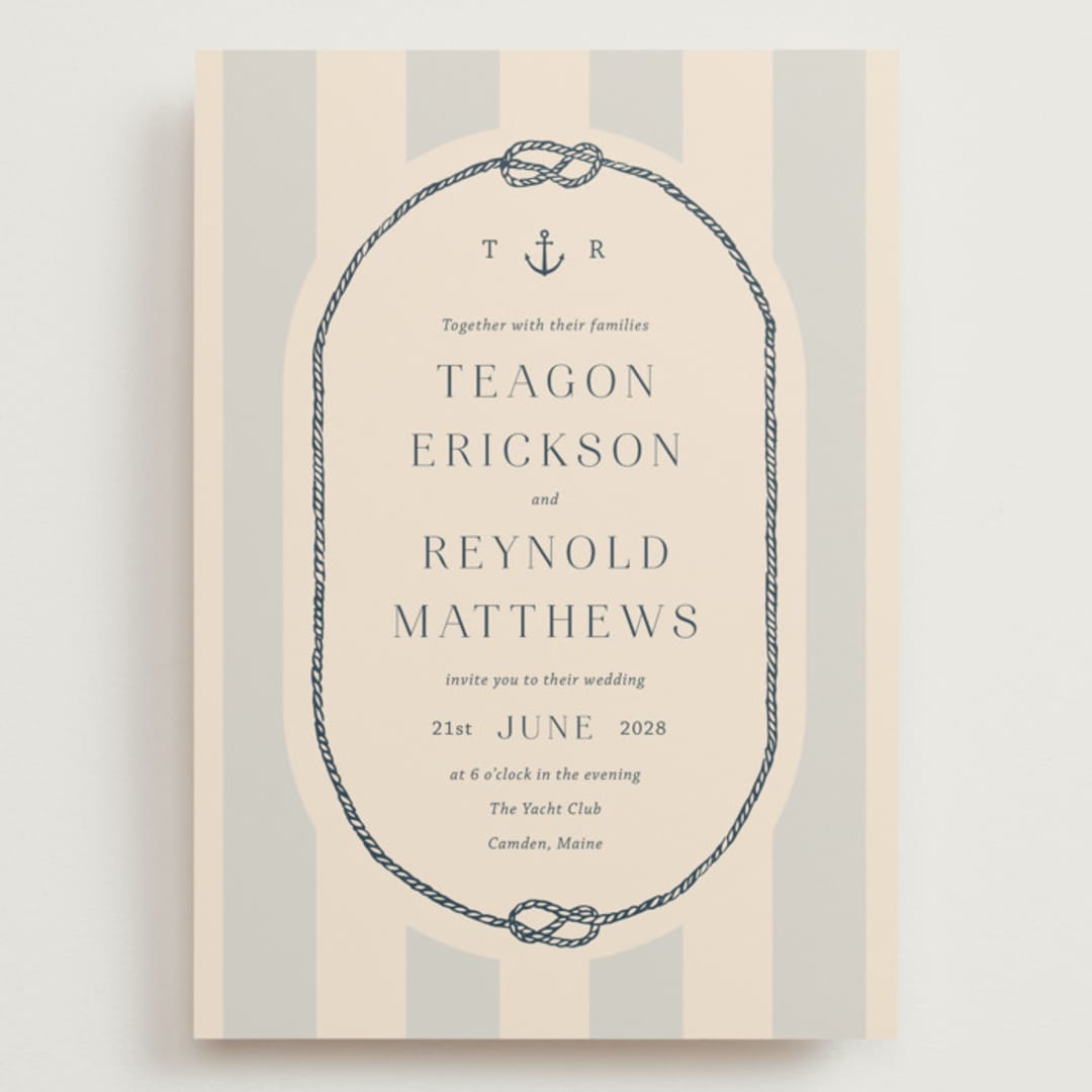 "nautical nuptials" - Wedding Invitations in Sea Breeze by Rebecca Durflinger - Front