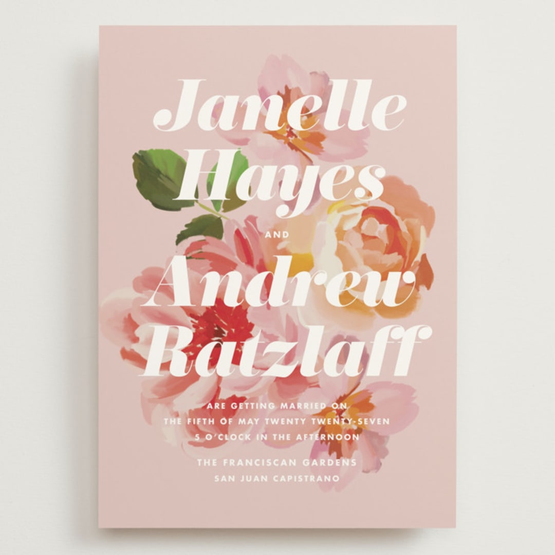 "July Garden" - Wedding Invitations in Petal by Olivia Kanaley Inman - Front