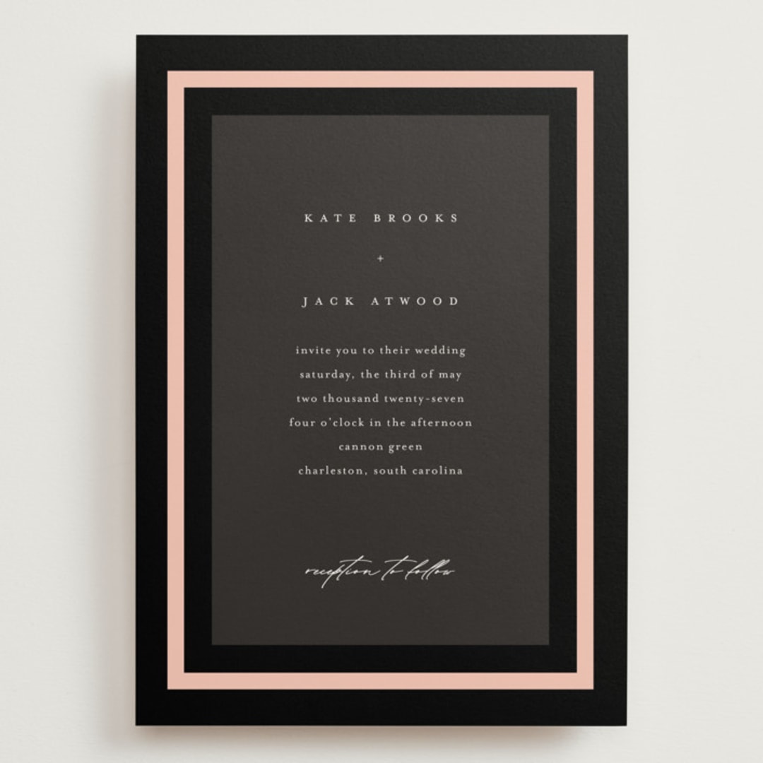 "Elance" - Wedding Invitations in Onyx by Eric Clegg - Front