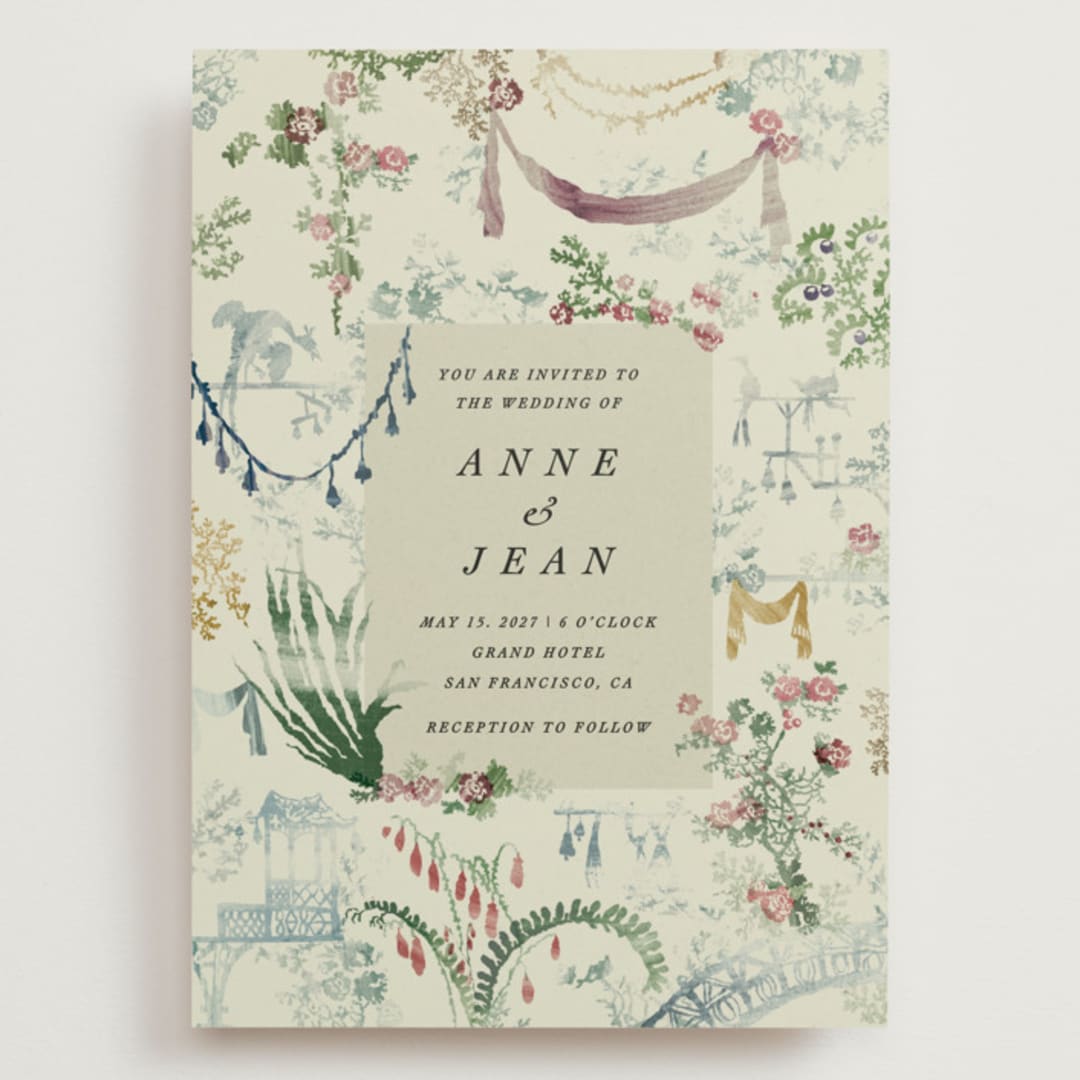 "Chinoiserie" - Wedding Invitations in Nouvelle by Sumak Studio - Front