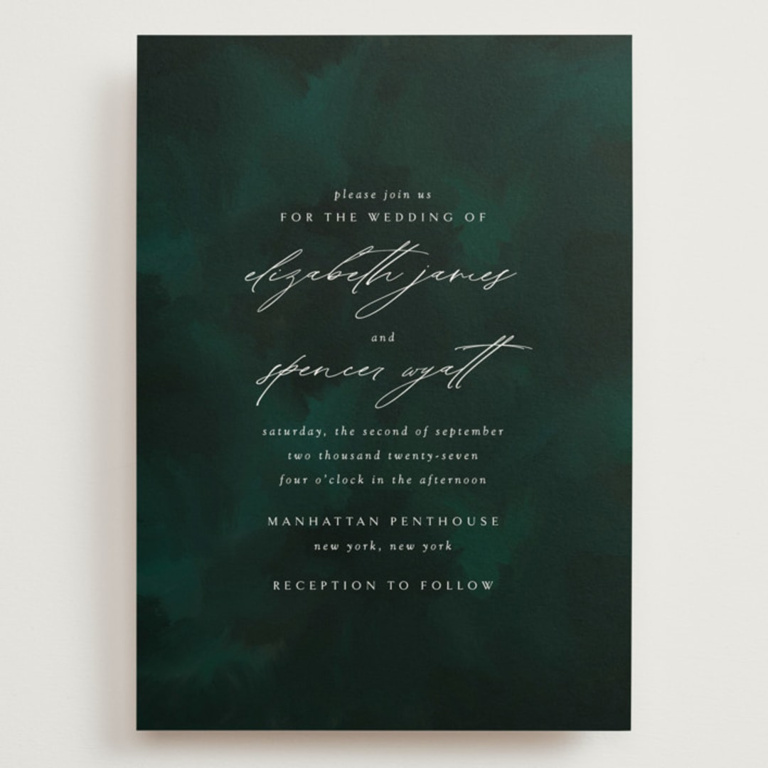 "emerald" - Wedding Invitations in Emerald by Andrea Cernin - Front
