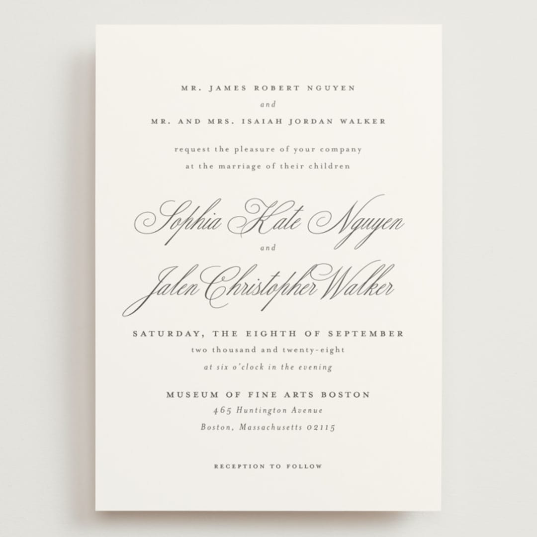 "From This Moment On" - Wedding Invitations in Classique by Design Lotus - Front