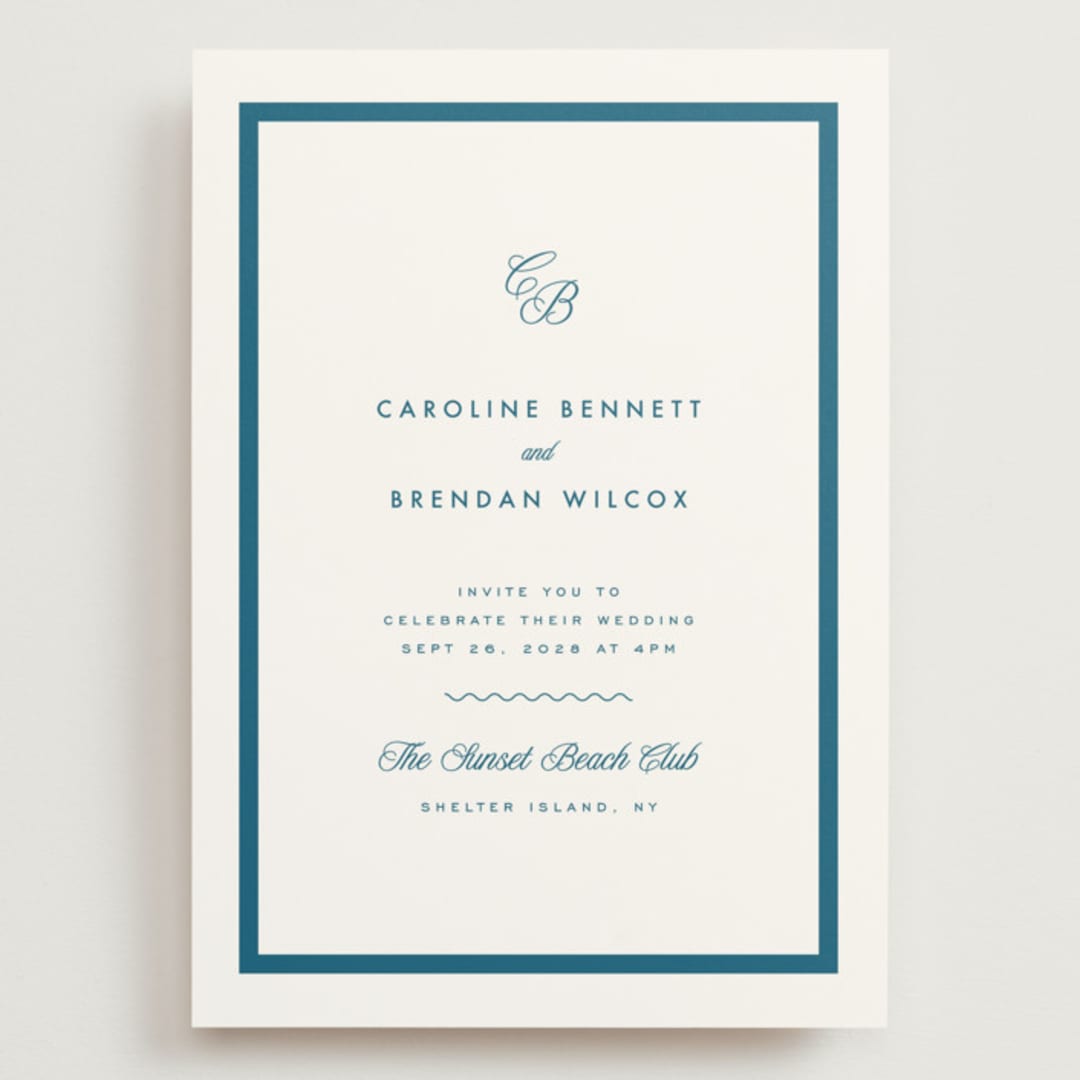 "Coast" - Wedding Invitations in Ocean by Kelly Schmidt - Front