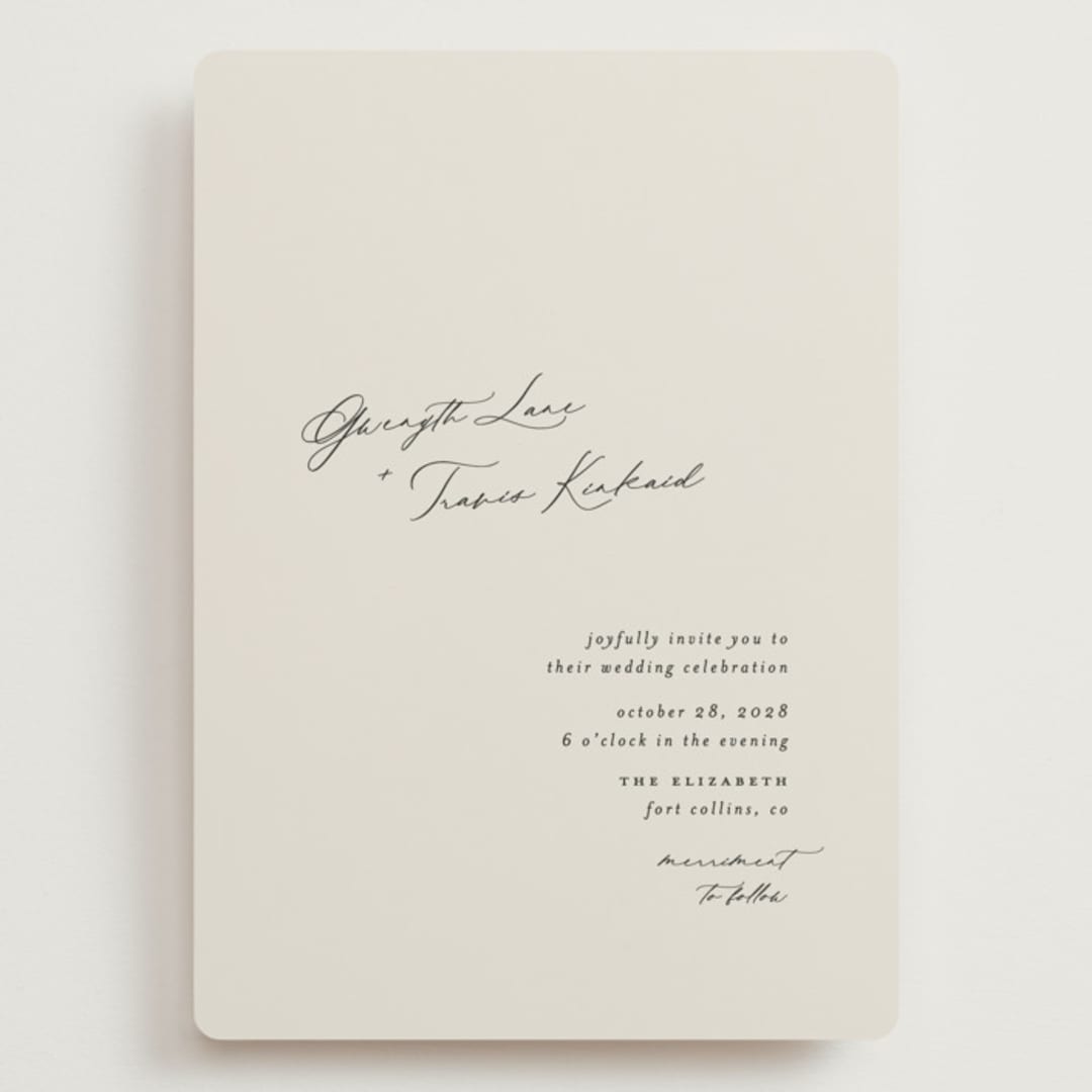 "kinkaid" - Wedding Invitations in Ivory by Carolyn Nicks - Front