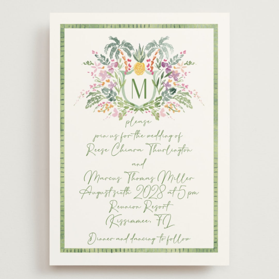 "Tropical Dreams" - Wedding Invitations in Jungle by Petra Kern - Front