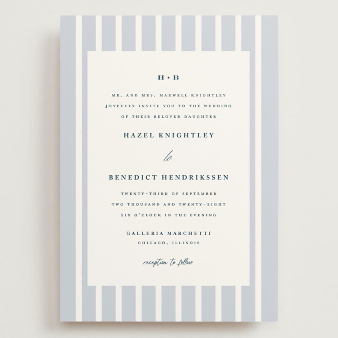 "melihrolo" - Wedding Invitations in Powder Blue by chocomocacino - Front