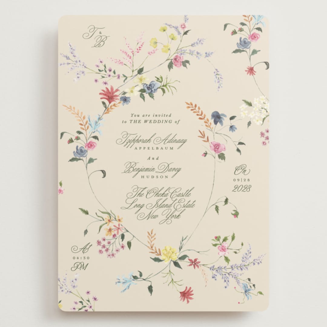 "whimsey floral" - Wedding Invitations in English Garden by Phrosné Barwood - Front