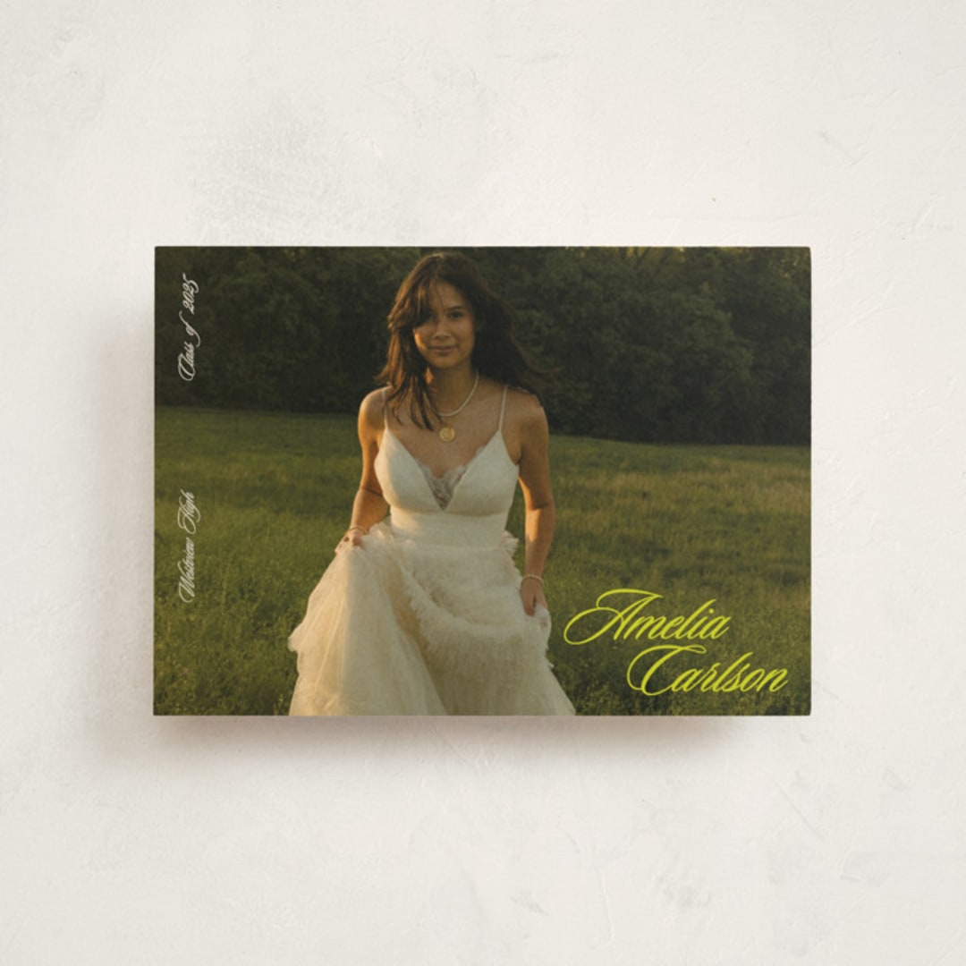 "Classic Pop" - Graduation Announcements in Citron by Cleghorn Creative - Front