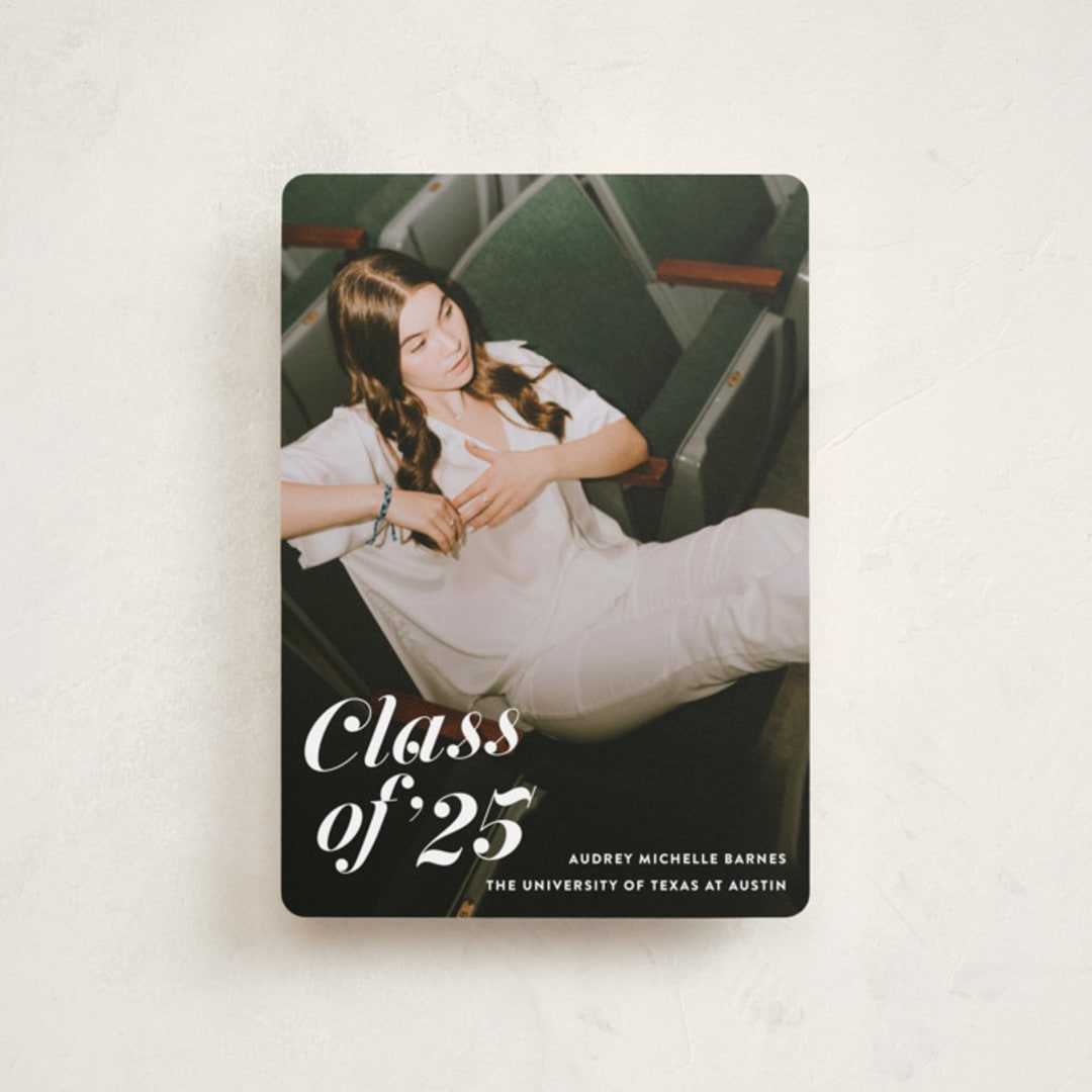 "Class Dismissed" - Graduation Announcements in Ink by Megan Davis - Front