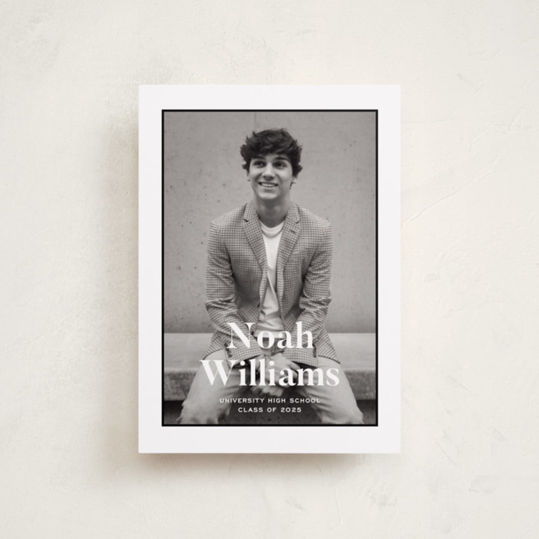 "Maple" - Graduation Announcements in Tuxedo by Annie Shapiro - Front