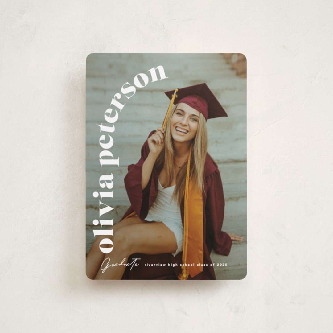 "Casual chic" - Graduation Announcements in Cotton by Creo Study - Front