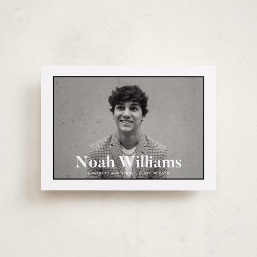 "Maple" - Graduation Announcements in Tuxedo by Annie Shapiro - Front