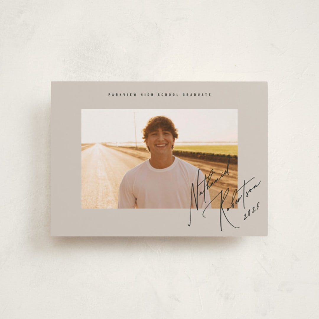 "Grad Signature" - Graduation Announcements in Sandstone by Stacy Maalouf - Front