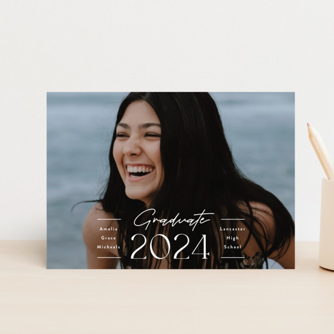 "Details" - Graduation Announcements in Cloud by Susan Asbill - Front