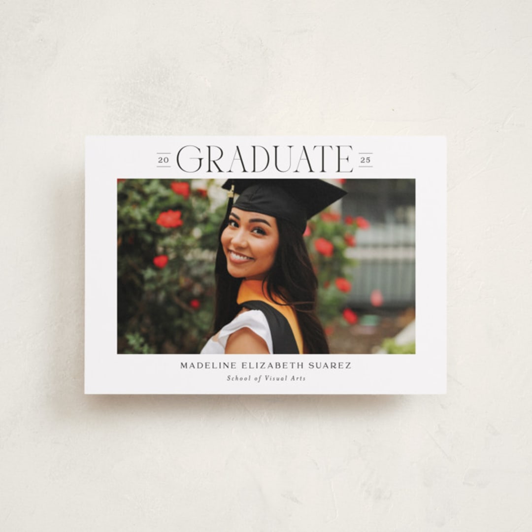 "Newsprint" - Graduation Announcements in Snow by Nicoletta Savod - Front