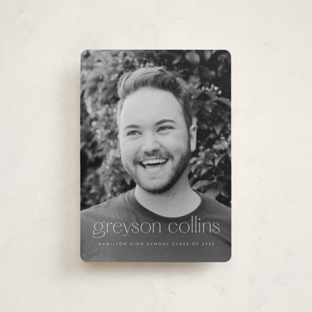 "Understated" - Graduation Announcements in Salt by Ekko Studio - Front