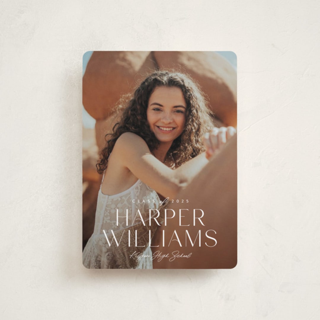 "Momentous" - Graduation Announcements in Salt by Jessica Williams - Front