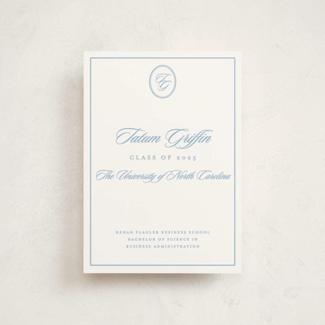 "Scripted" - Graduation Announcements in Capri by Creo Study - Front