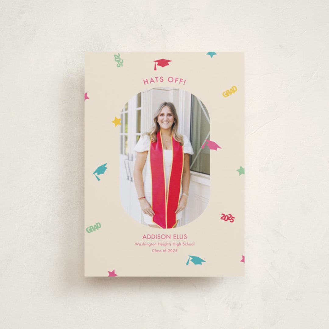 "Confetti Drop" - Graduation Announcements in Multi by Megan Cash - Front