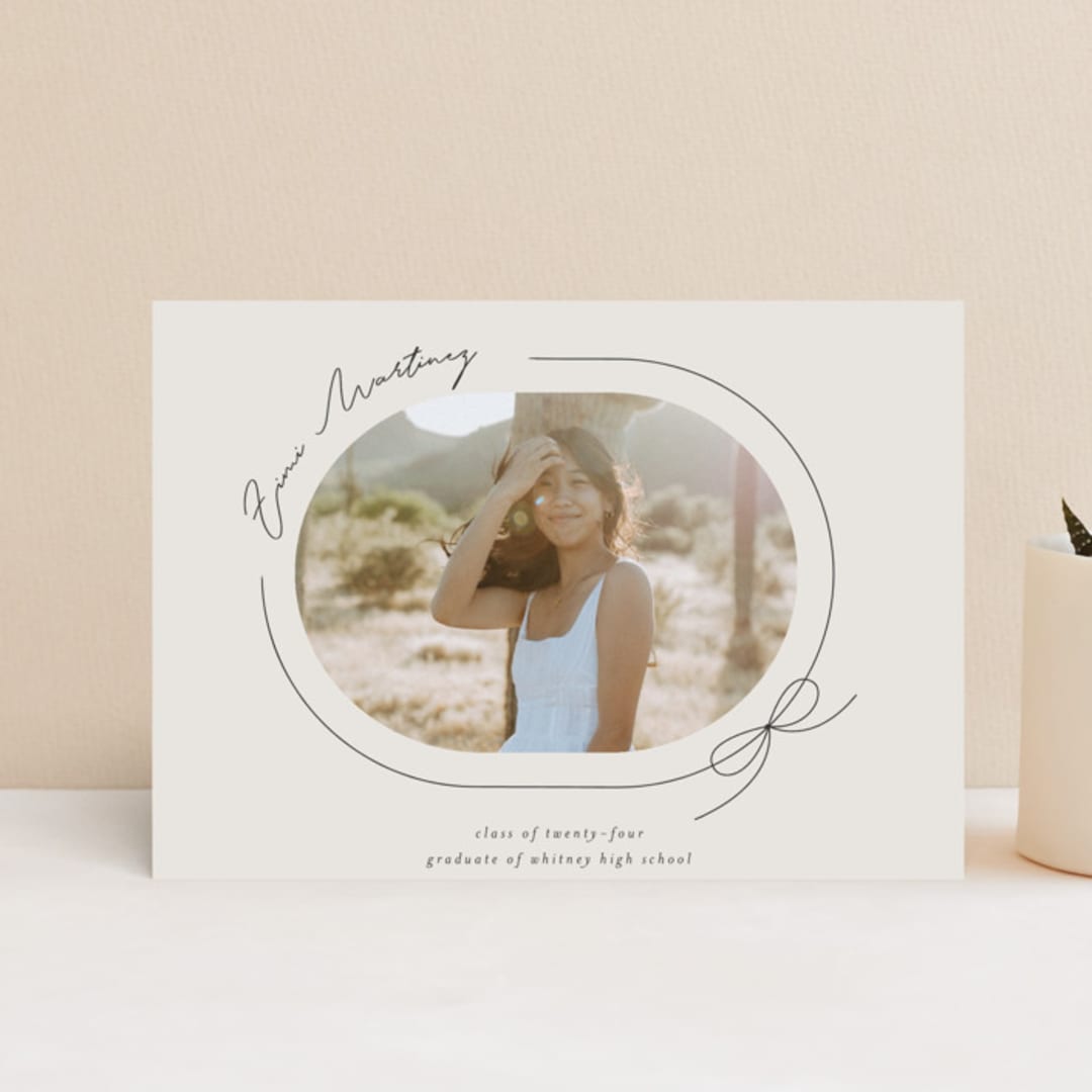 "Etna" - Graduation Announcements in Latte by Blustery August - Front