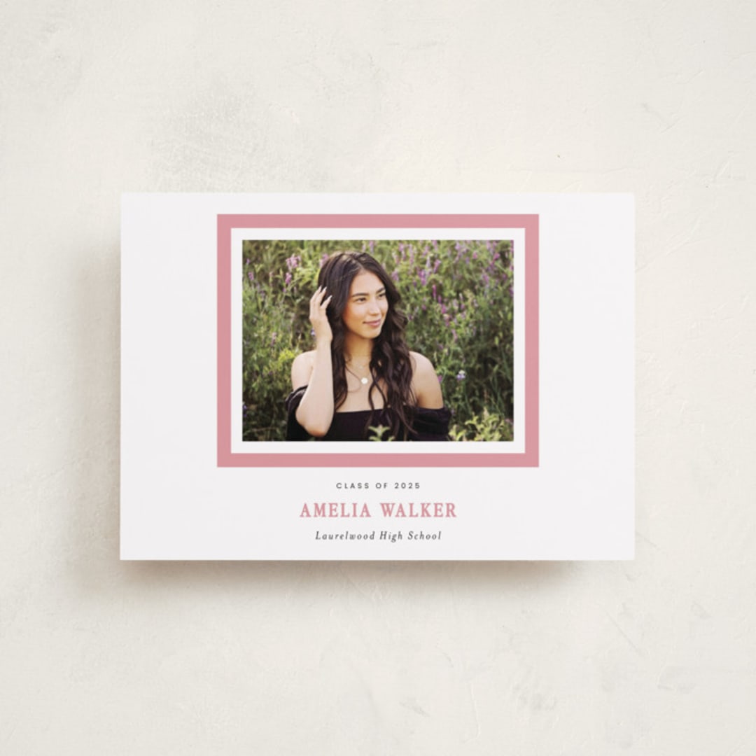"Charm" - Graduation Announcements in Peony by Sara Hicks Malone - Front