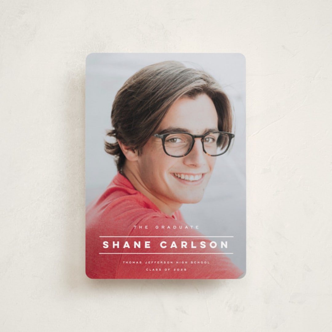 "headlined" - Graduation Announcements in Pearl by Emily Sabol Goss - Front