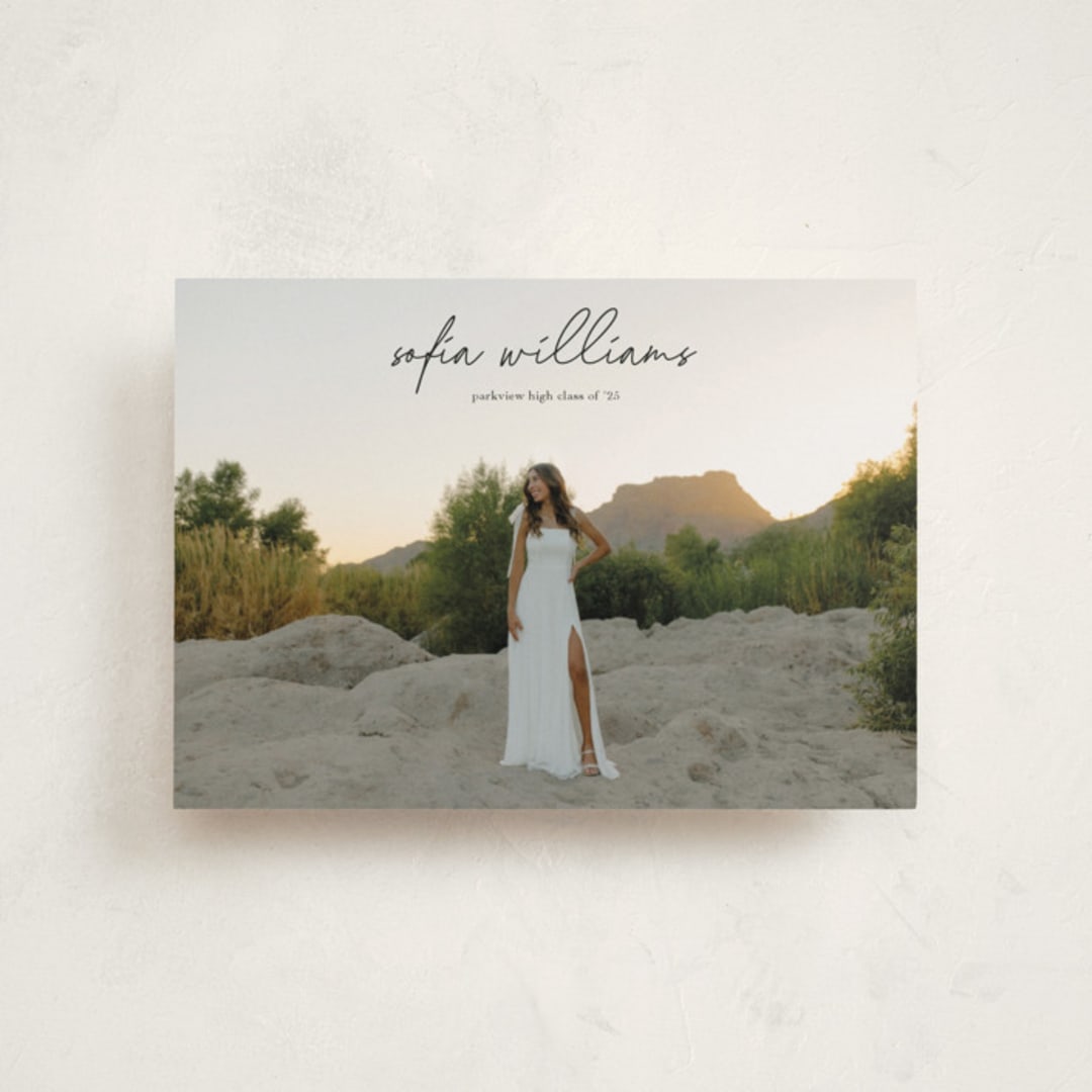 "high script" - Graduation Announcements in Onyx by Eric Ransom - Front