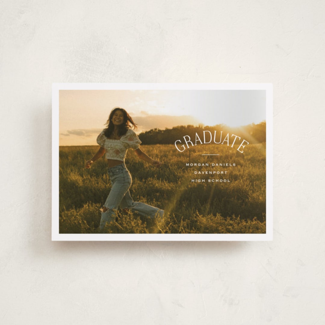 "Study Guide" - Graduation Announcements in Cloud by Carolyn MacLaren - Front