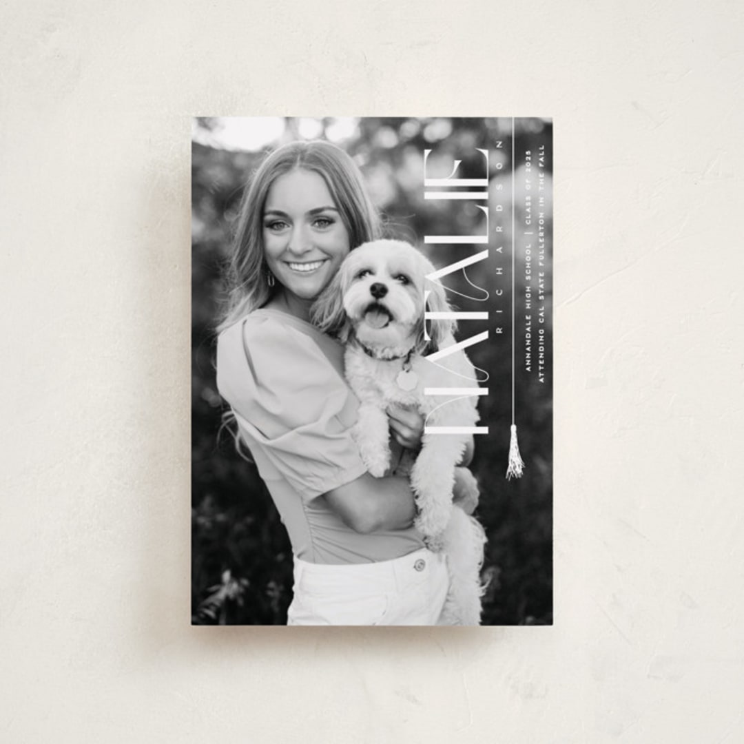 "Colonnade" - Graduation Announcements in Swan by Owl and Toad - Front