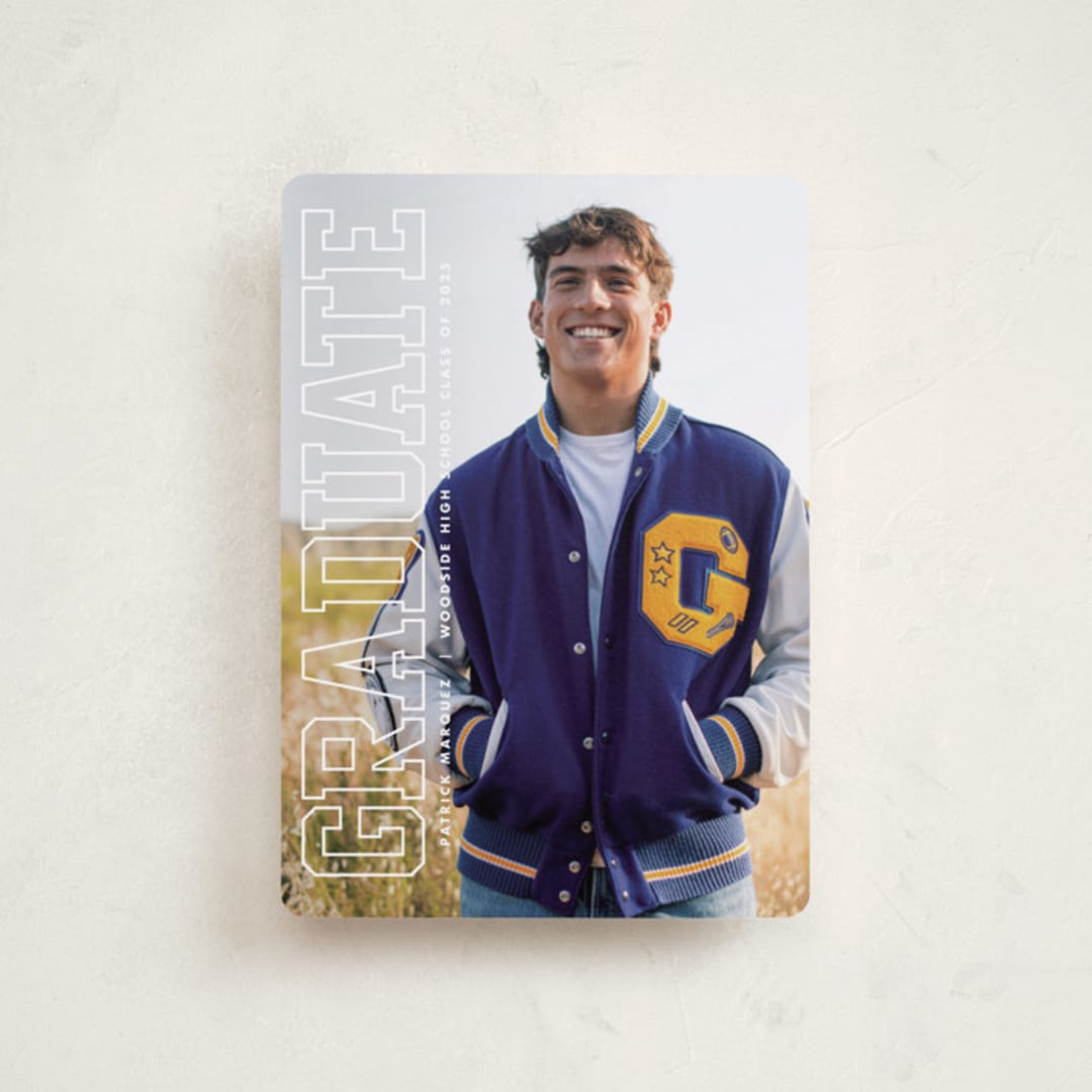"Strength" - Graduation Announcements in Snow by Sarah Curry - Front