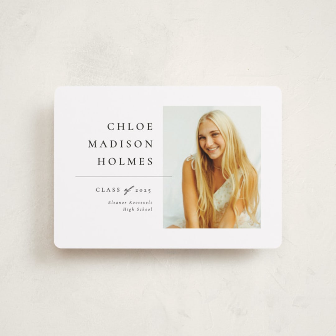 "Divided" - Graduation Announcements in Snow by Meggy Masters - Front