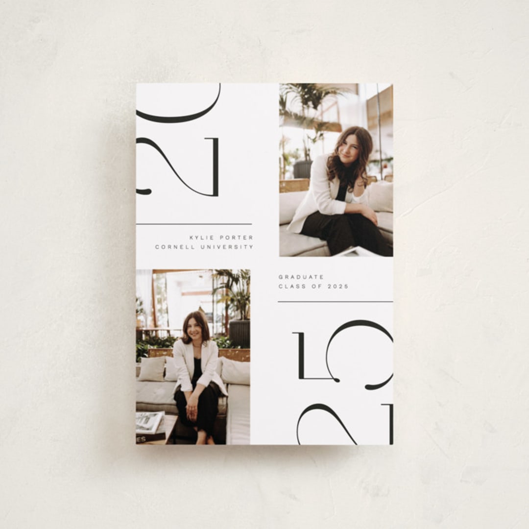 "Trim Edges" - Graduation Announcements in Pearl by David Michuki - Front