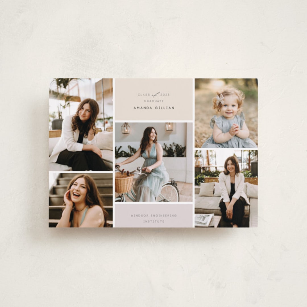 "Simple collage" - Graduation Announcements in Mist by Selima Akhter - Front