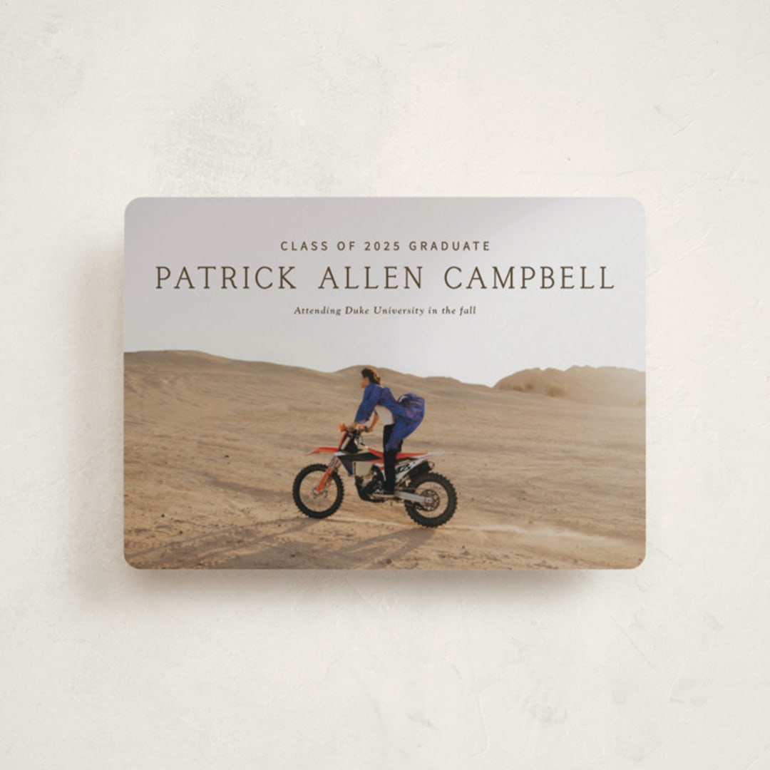 "Simply" - Graduation Announcements in Chocolate by Lisa Assenmacher - Front