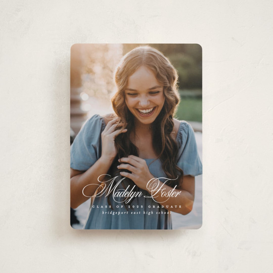 "With a flourish" - Graduation Announcements in Salt by Lea Delaveris - Front