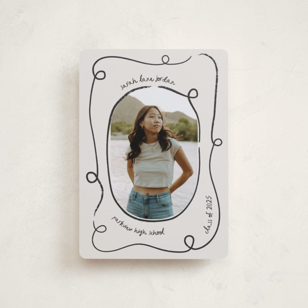 "swirl" - Graduation Announcements in Ash by Kelly Watkins - Front