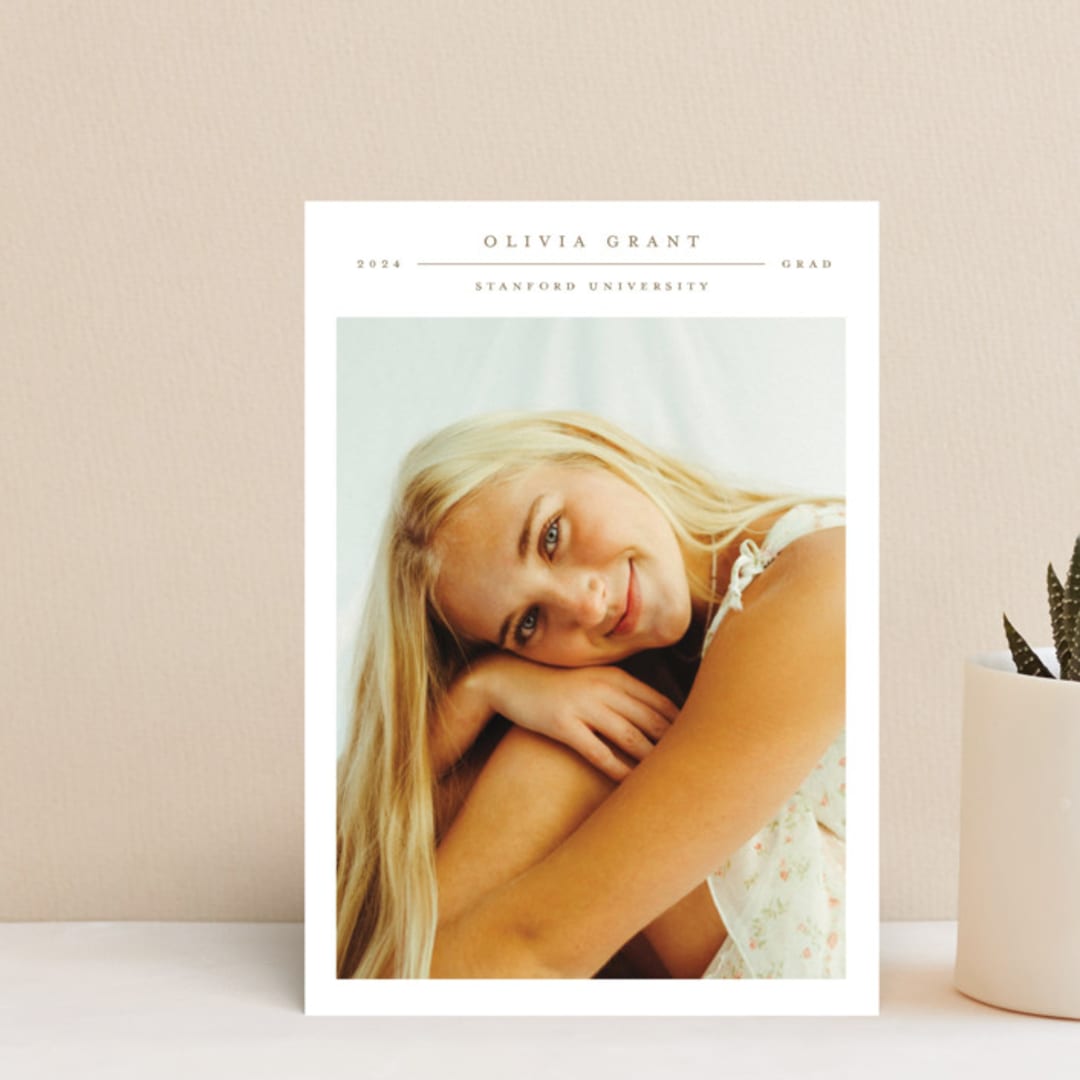 "Compass" - Graduation Announcements in Sparrow by Alexandra Cohn - Front