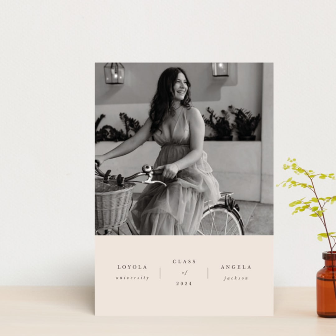 "simplicty" - Graduation Announcements in Champagne by Lori Wemple - Front