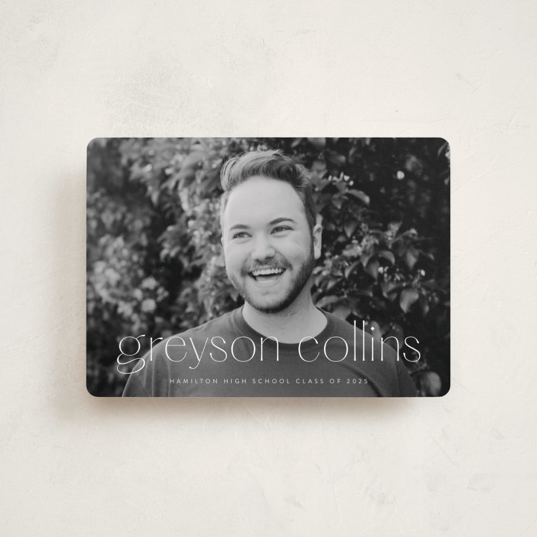 "Understated" - Graduation Announcements in Salt by Ekko Studio - Front